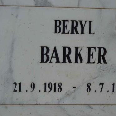 BARKER Beryl 1918-1995