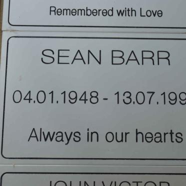 BARR Sean 1948-1993