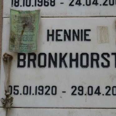 BRONKHORST Hennie 1920-2007