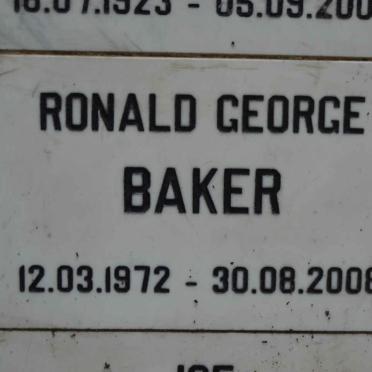 BAKER Ronald George 1972-2008