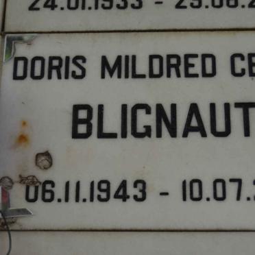 BLIGNAUT Doris Mildred Cecily 1943-2010