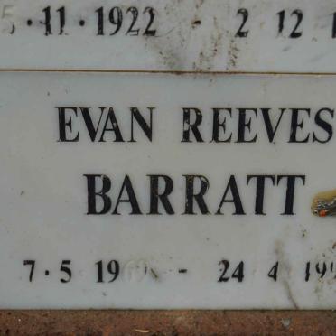 BARRATT Evan Reeves 1969-1994
