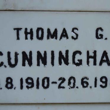 CUNNINGHAM Thomas G. 1910-1980