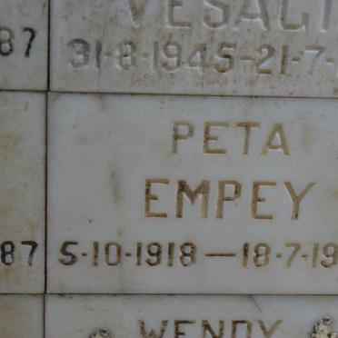 EMPEY Peta 1918-1988