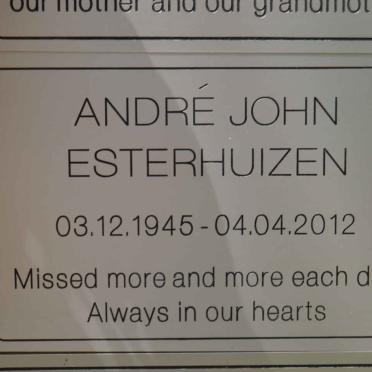 ESTERHUIZEN Andre John 1945-2012