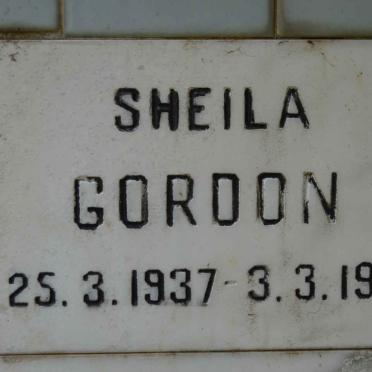 GORDON Sheila 1937-1991