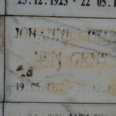 GENT Johannes Petrus, van 1922-1997