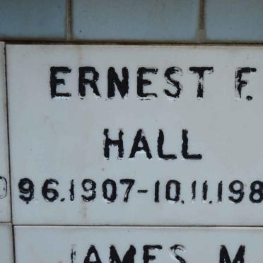 HALL Ernest F. 1907-1983