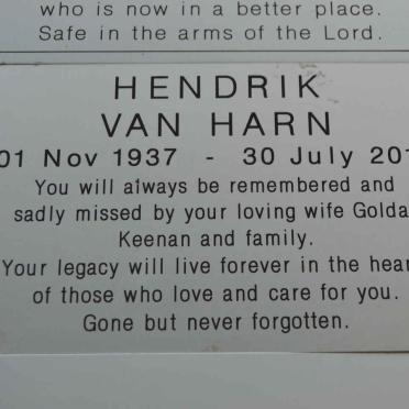 HARN Hendrik, van 1937-2013