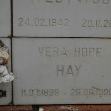 HAY Vera Hope 1896-1990
