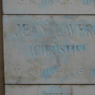 LAVERS Jean nee CHRISTIE 1913-1999