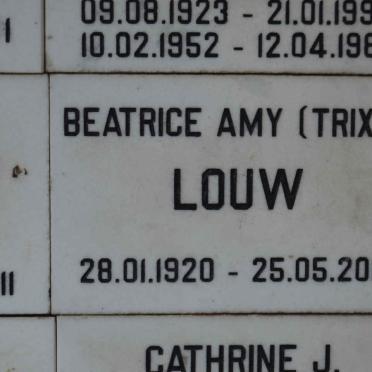 LOUW Beatrice Amy 1920-2010