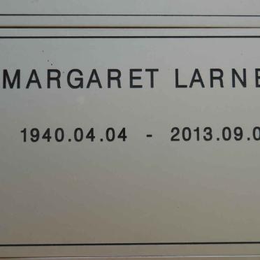 LARNEY Margaret 1940-2013