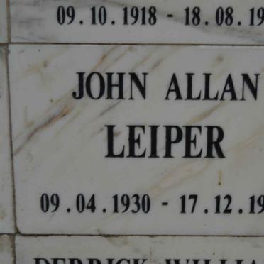 LEIPER John Allan 1930-1992