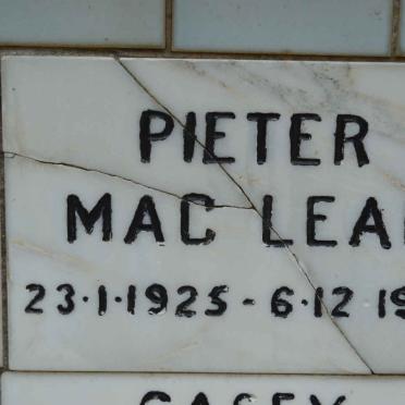 MACLEAN Pieter 1925-1985