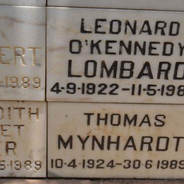 MYNHARDT Thomas 1924-1989
