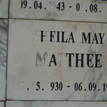 MATTHEE Sheila May 1930-1999