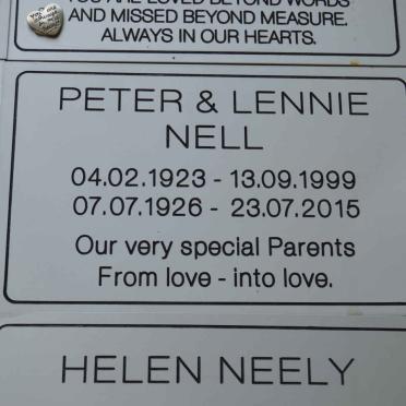 NELL Peter 1923-1999 &amp; Lennie 1926-2015