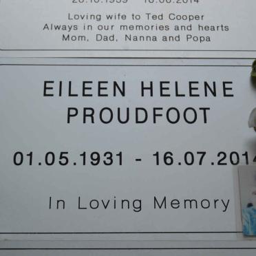 PROUDFOOT Eileen Helene 1931-2014