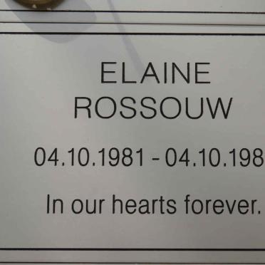 ROSSOUW Elaine 1981-1981
