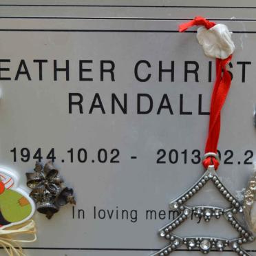 RANDALL Heather Christine 1944-2013