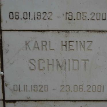 SCHMIDT Karl Heinz 1928-2001