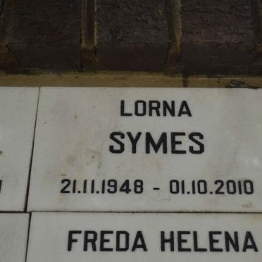 SYMES Lorna 1948-2010