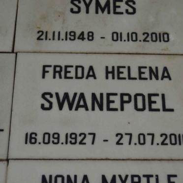 SWANEPOEL Freda Helena 1927-2010