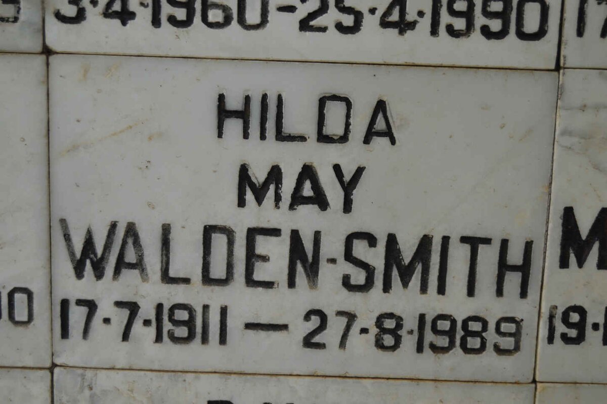 SMITH Hilda May, WALDEN 1911-1989