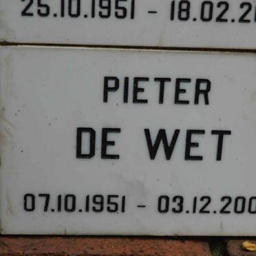 WET Pieter, de 1951-2002