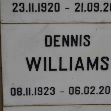 WILLIAMS Dennis 1923-2002
