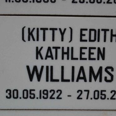 WILLIAMS Edith Kathleen 1922-2010