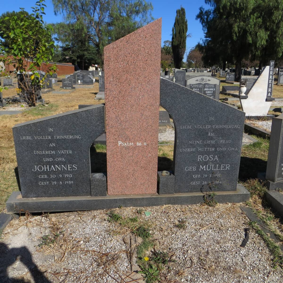 ? Johannes 1913-1989 &amp; Rosa MULLER 1915-1984