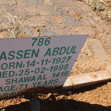 ABDUL Hassen 1927-1998