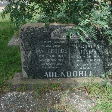 ADENDORFF Jan George 1904-1956 &amp; Magdalena Josina 1898-1973