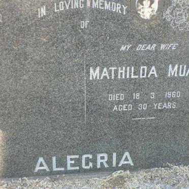 ALEGRIA Mathilda Muad -1960