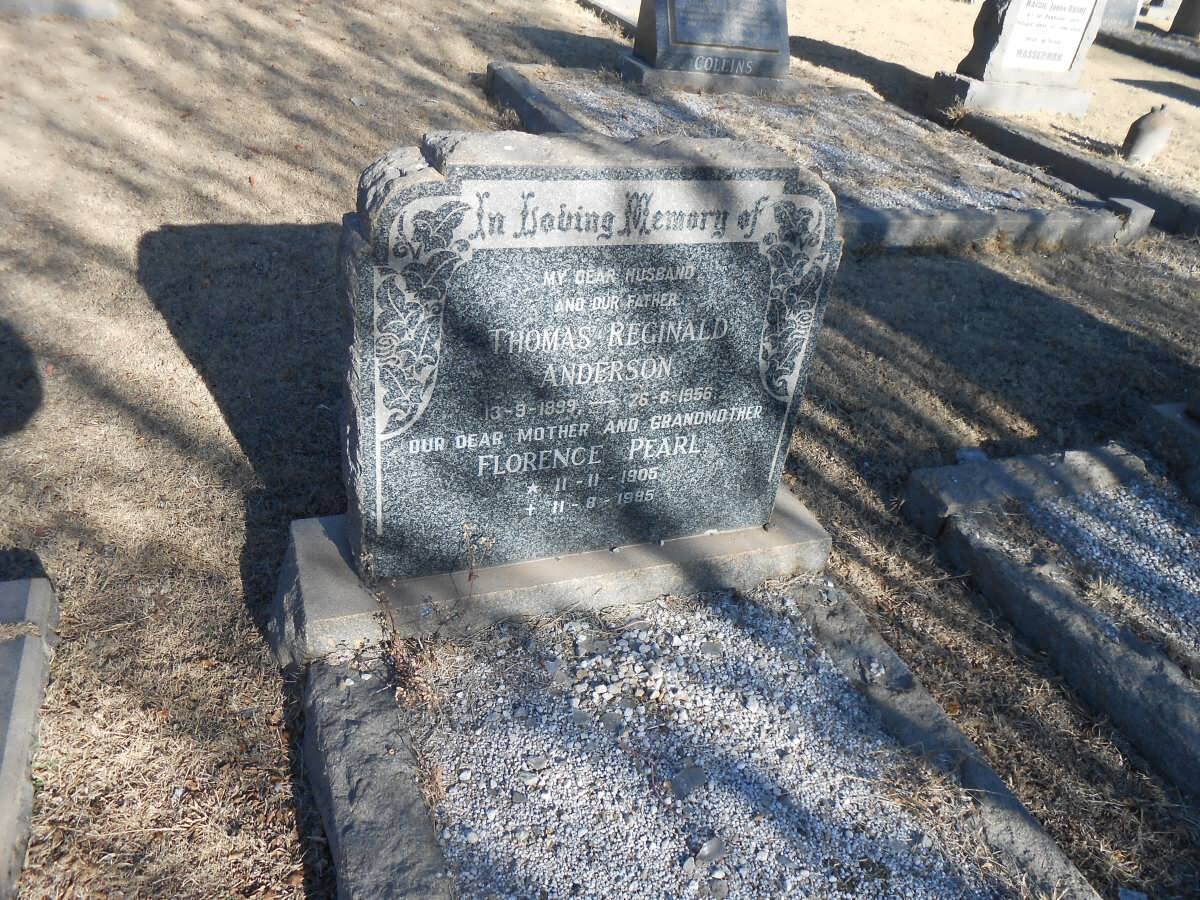 ANDERSON Thomas Reginald 1899-1956 &amp; Florence Pearl 1905-1985