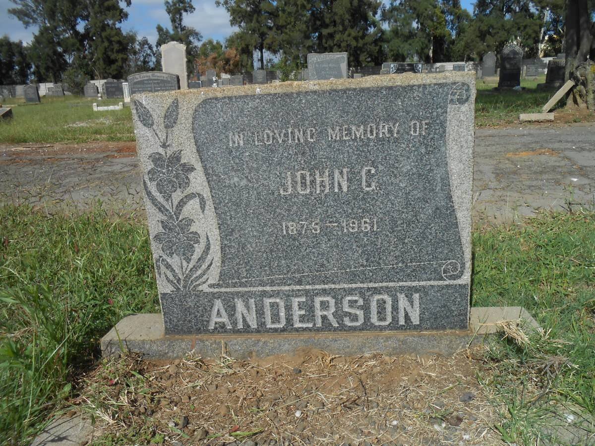 ANDERSON John G. 1875-1961