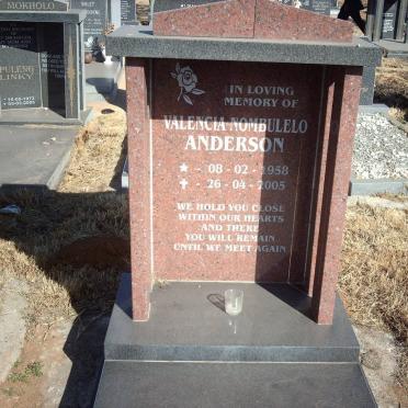 ANDERSON Valencia Nombulelo 1958-2005