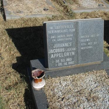 APPELGRYN Johannes Jacobus 1919-1992 &amp; Sarah Johanna Eryza 1913-1990