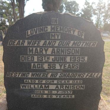 ARNISON William -1937 &amp; Mary -1935