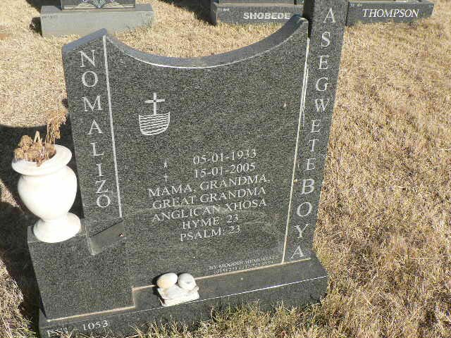 ASEGWETEBOYA Nomalizo 1933-2005