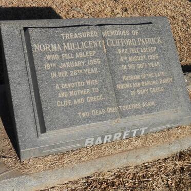 BARRETT Clifford Patrick -1955 &amp; Norma Millicent -1955