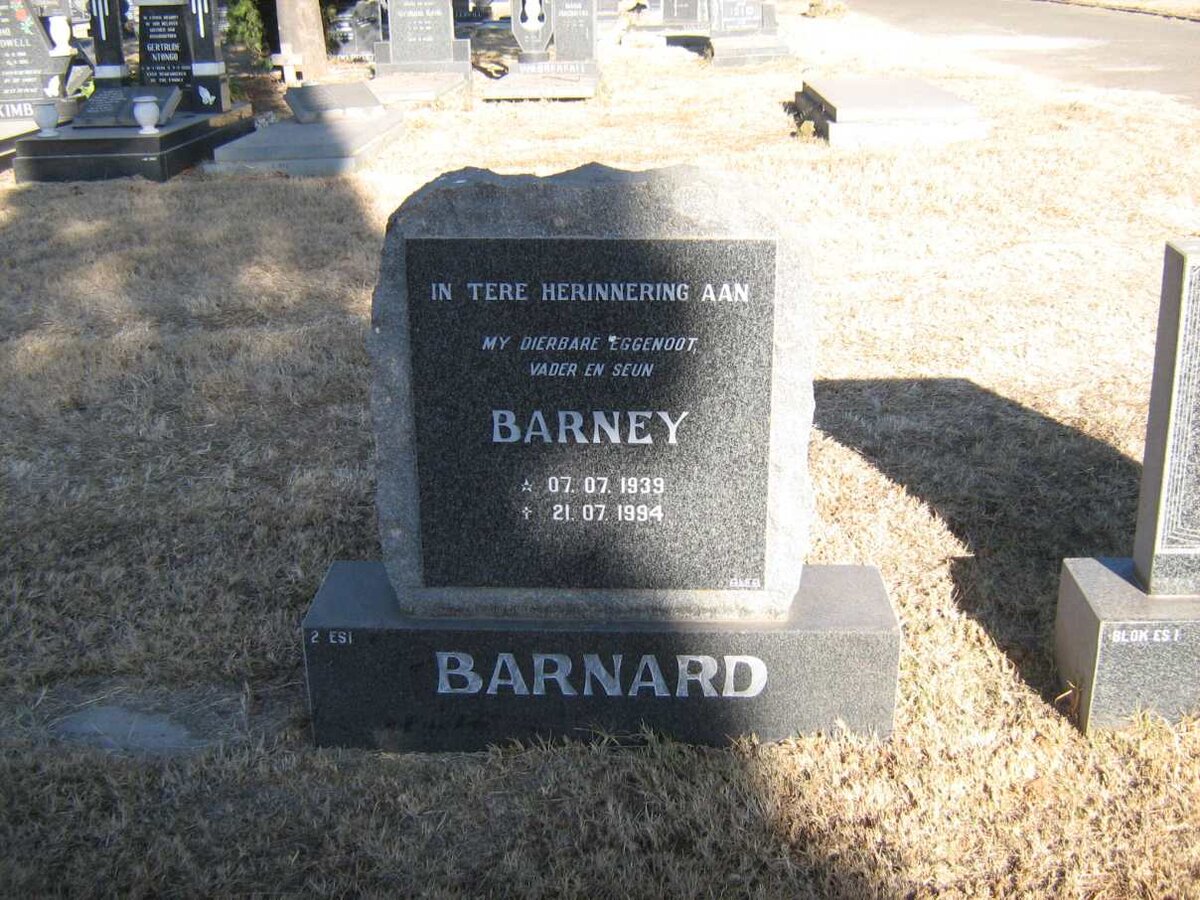 BARNARD Barney 1939-1994