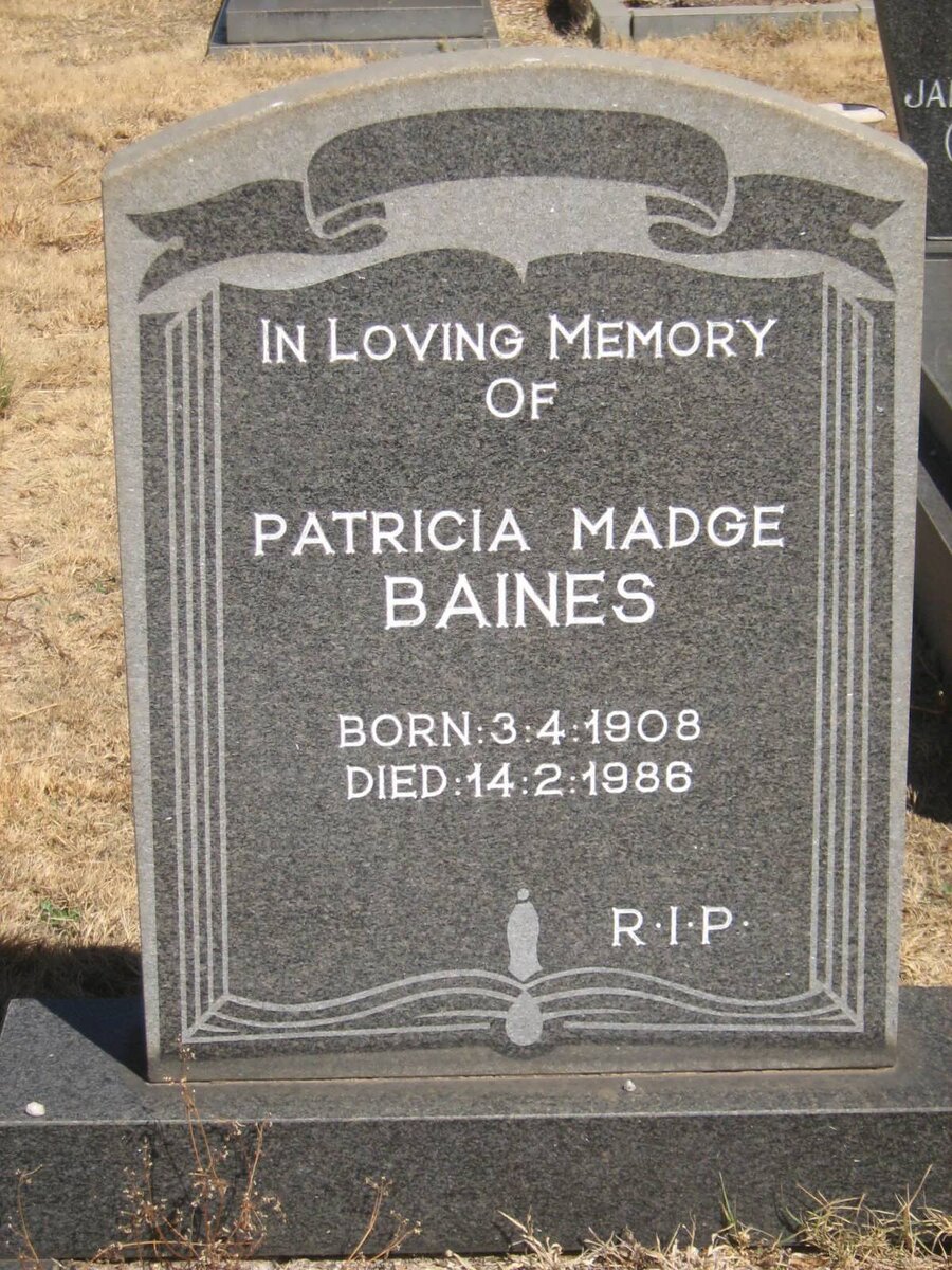 BAINES Patricia Madge 1908-1986
