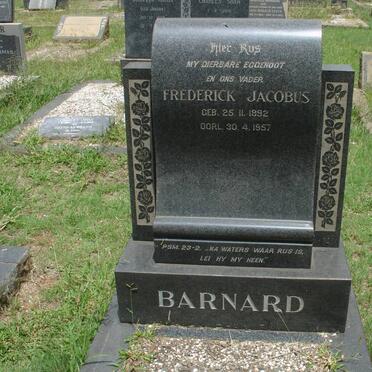 BARNARD Frederick Jacobus 1892-1957