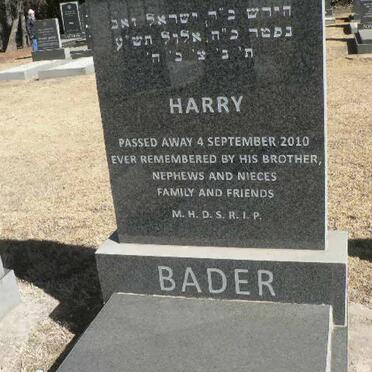 BADER Harry -2010