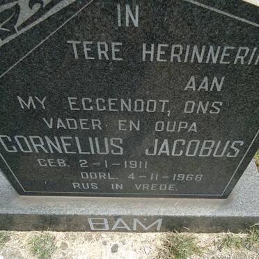 BAM Cornelius Jacobus 1911-1968