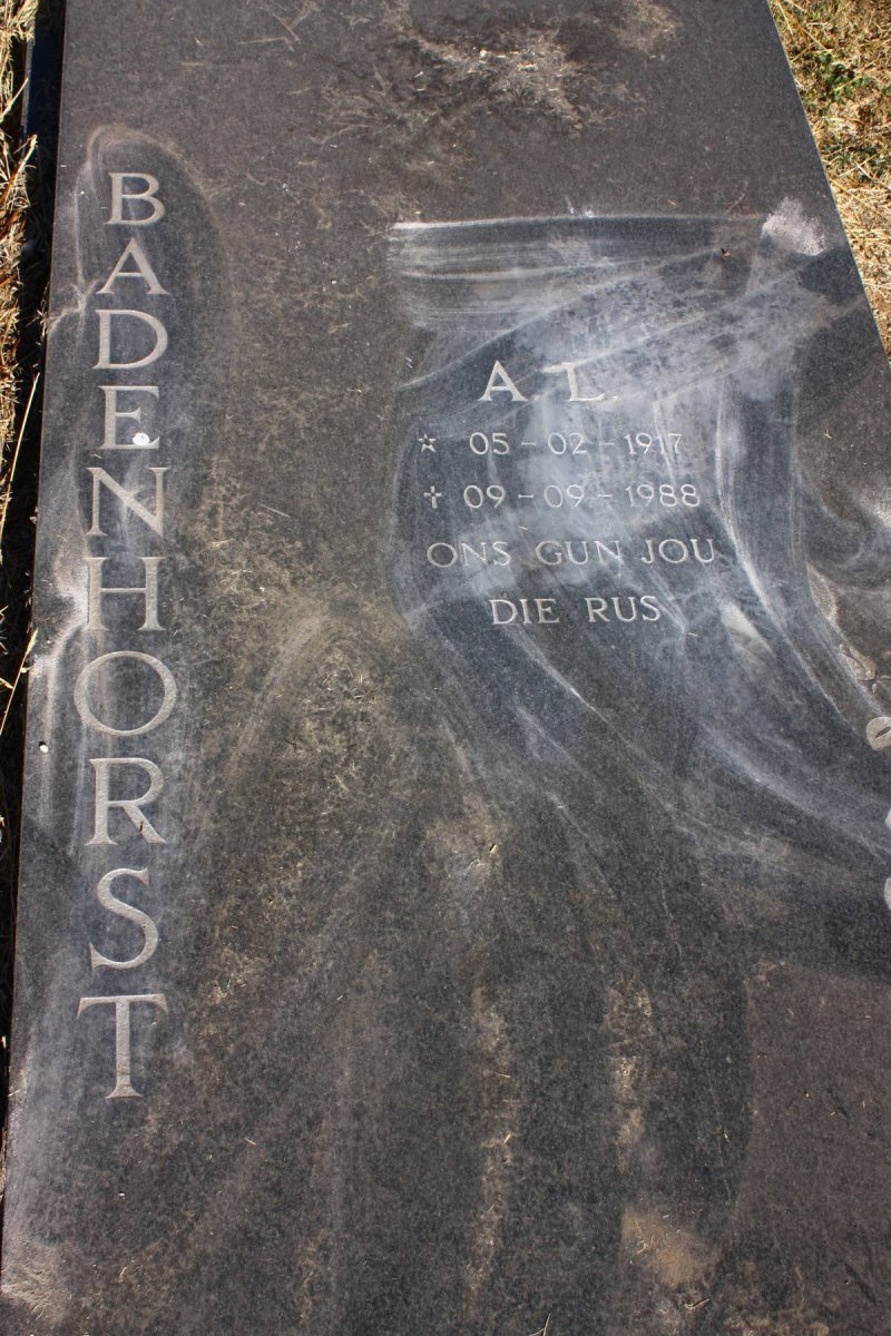 BADENHORST A.L. 1917-1988