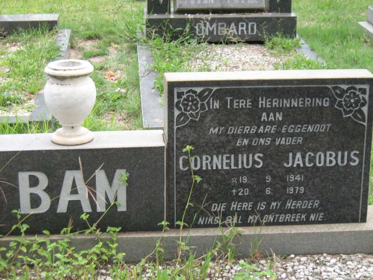 BAM Cornelius Jacobus 1941-1979
